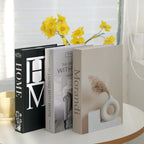 Decorative Simulation Books – Modern White Faux Props for Home Decor