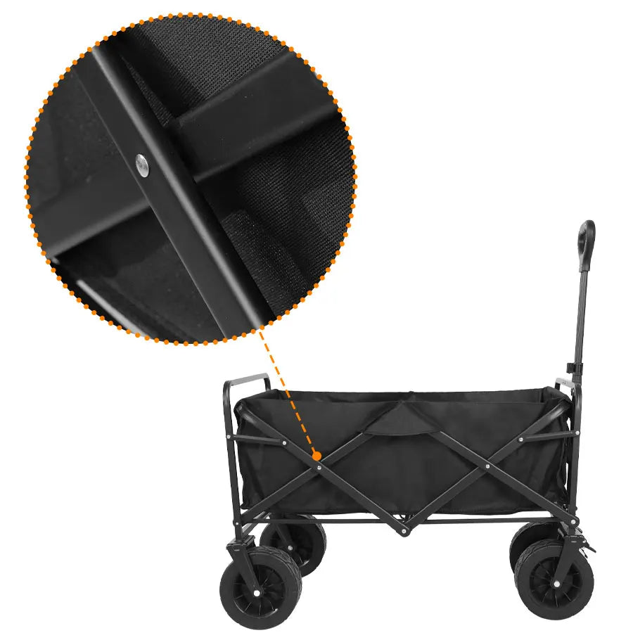 Collapsible Utility Wagon – Heavy Duty Folding Cart for Beach and Camping