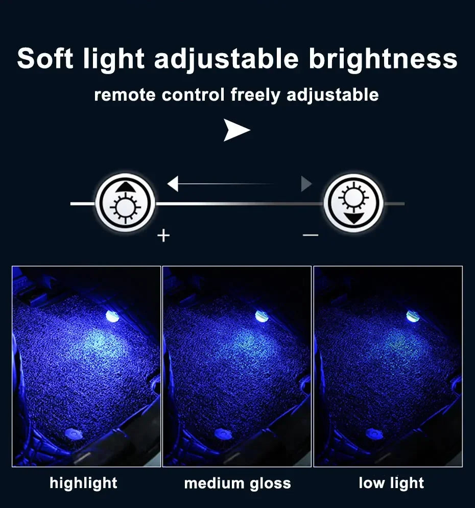 Wireless LED Ambient Interior Light – Adhesive Atmosphere Lamp for Auto Decor