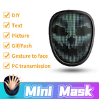 LED Gesture Sensing Mask – Luminous Kids Costume for Halloween Parties