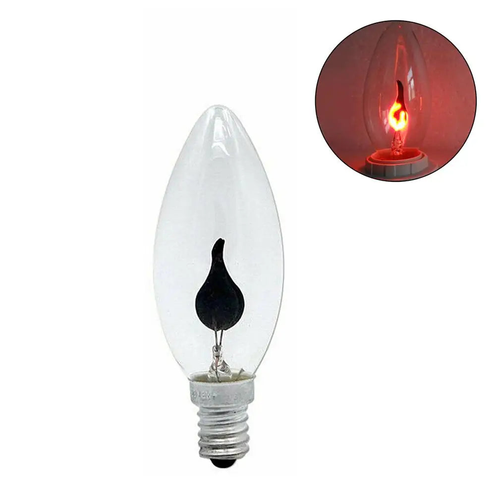 LED Flame Effect Candle Bulb – Vintage Edison Fire Lamp for Home Decor