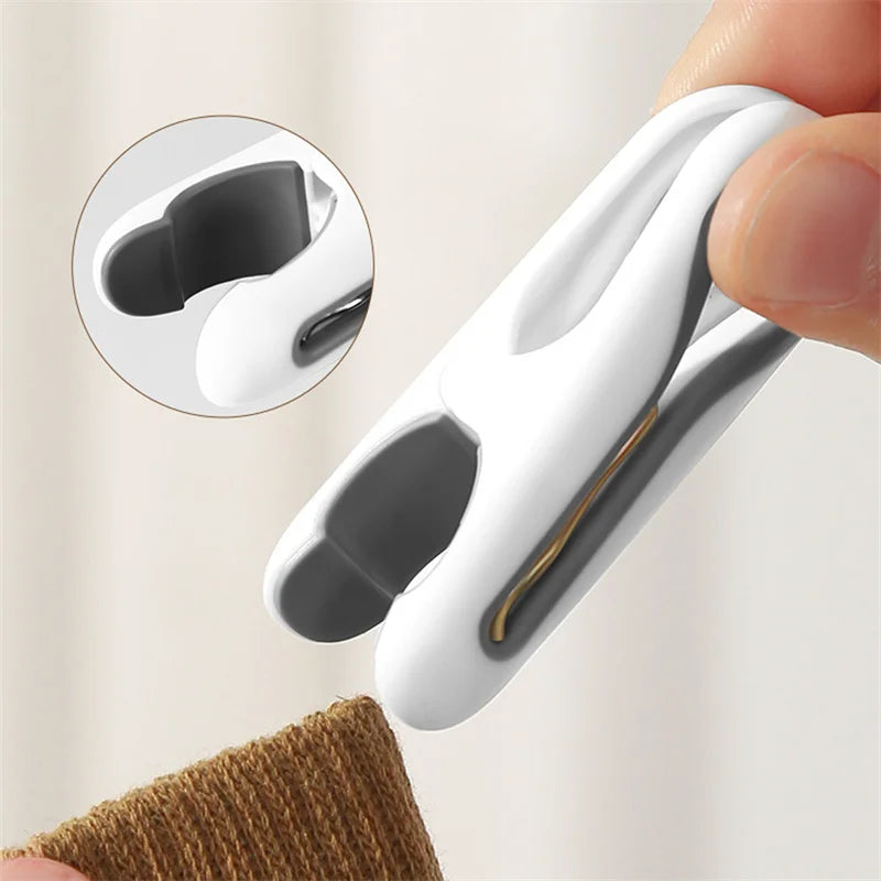 Plastic Clothes Pins with Basket – Laundry Hanging Clips for Socks and Underwear