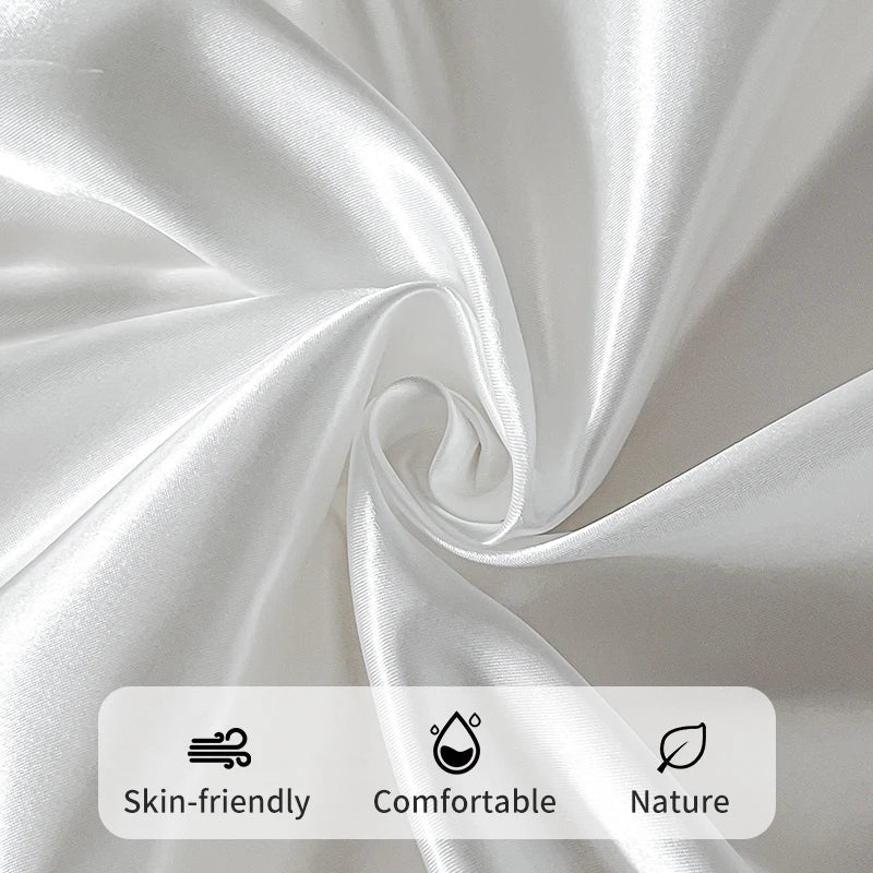 Satin Elastic Fitted Sheet – Soft Solid Mattress Cover for All Bed Sizes