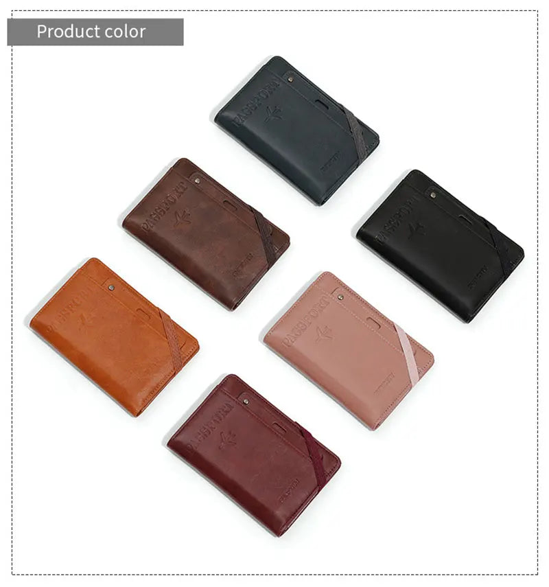 RFID Passport Holder Wallet – Anti-Theft Travel Organizer for Men and Women