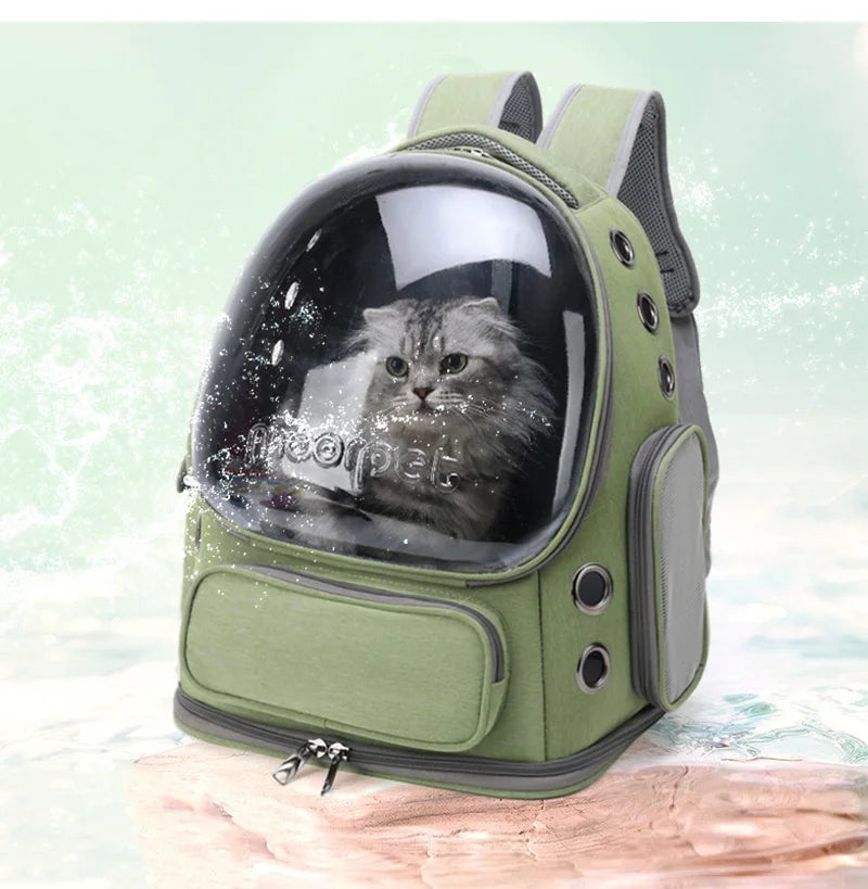 Transparent Pet Carrier Backpack – Breathable Travel Bag for Cats and Dogs