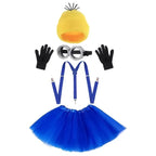 Minion Costume Set with Goggles and Hat – Adult Cosplay Outfit for Party