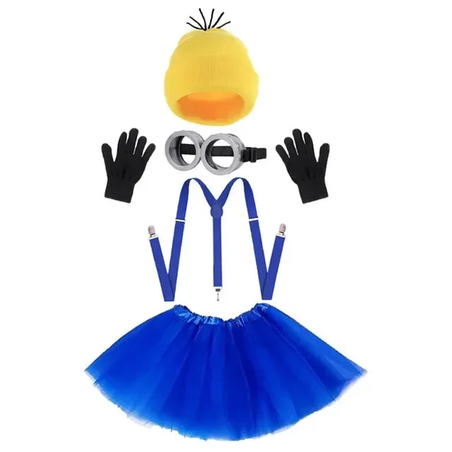 Minion Costume Set with Goggles and Hat – Adult Cosplay Outfit for Party