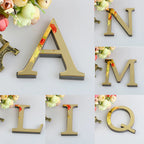 3D Gold Acrylic Letter Wall Stickers – Self-Adhesive Alphabet Home Decor