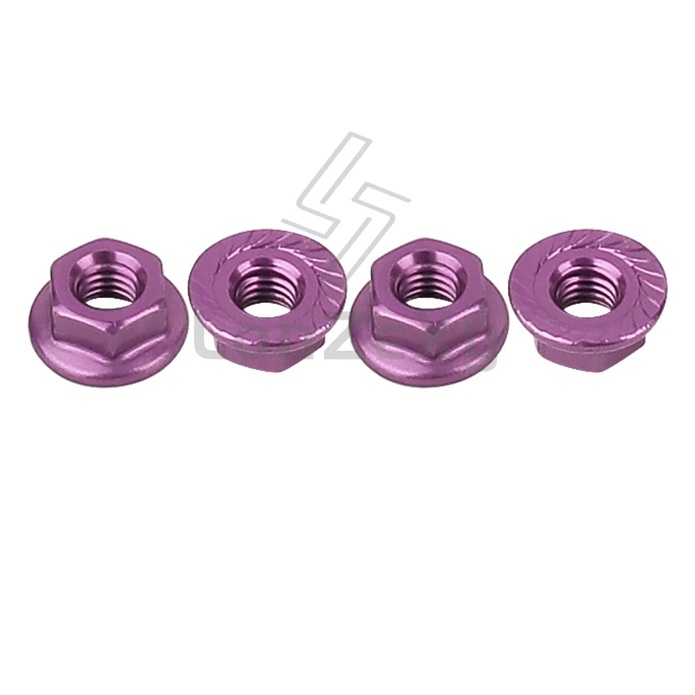 Aluminum Alloy Flange Lock Nut M4 – Universal Parts for 1/10 RC Crawler