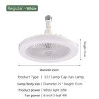 Silent Ceiling Fan Light – Remote Controlled E27 Lamp for Bedroom Living Room