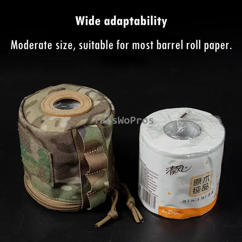 Molle Tissue Dispenser – Tactical Roll Paper Storage for Outdoor Hunting