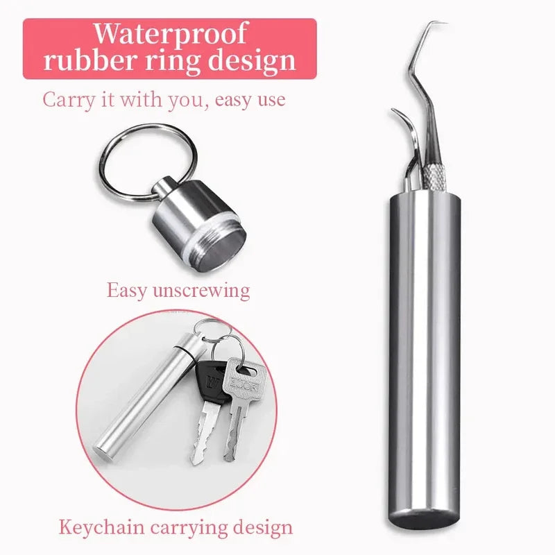 Stainless Steel Toothpick Set – Portable Oral Care Tools for Dental Hygiene