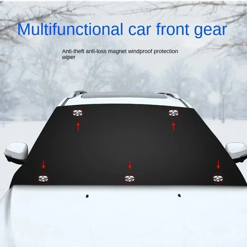 Magnetic Windshield Snow Cover – 210x120cm Waterproof Sunshade for Winter