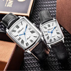 Quartz Couple Watches – Waterproof Leather Calendar Wristwatch for Daily Wear