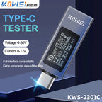 Digital USB-C Power Tester – Voltage and Current Monitor for Battery Testing