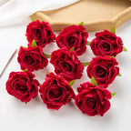 Artificial Silk Rose Heads – Decorative Flowers for Wedding Home Decor