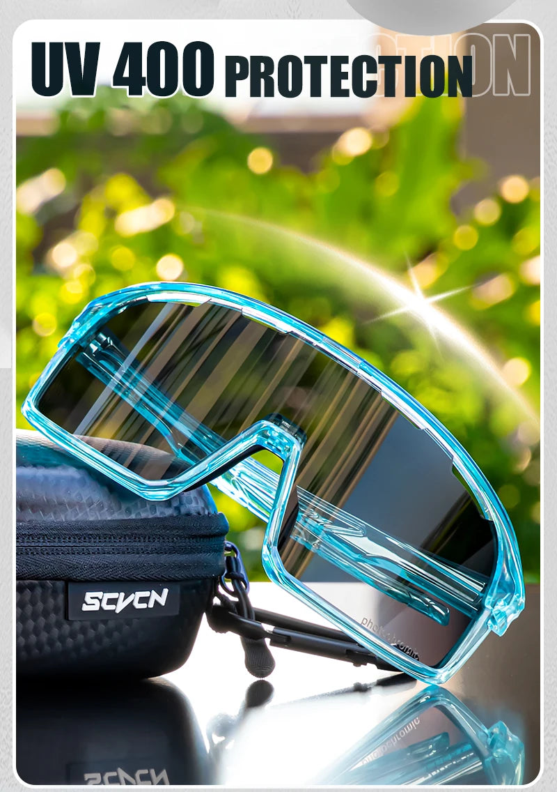 Photochromic Cycling Sunglasses – UV400 Protective Eyewear for MTB Sports