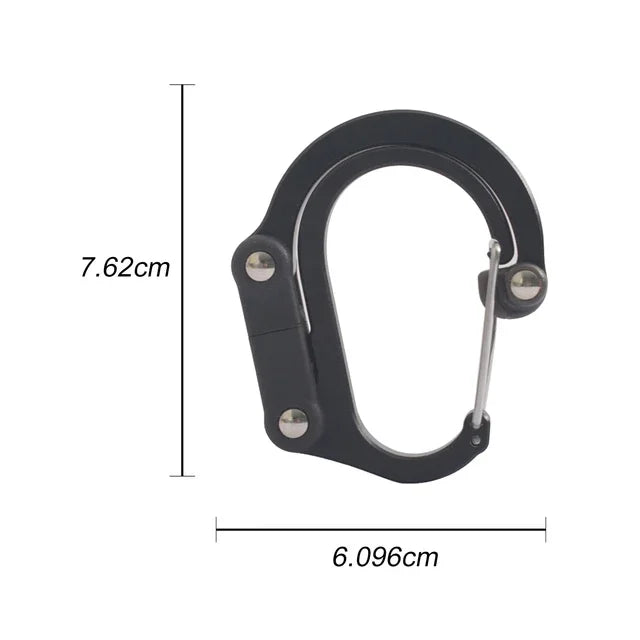 Rotating Hybrid Gear Clip – Heavy Duty Carabiner for Camping and Hiking
