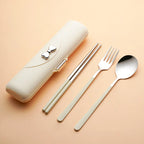 Stainless Steel Cutlery Set – Portable Flatware for Camping and Picnics