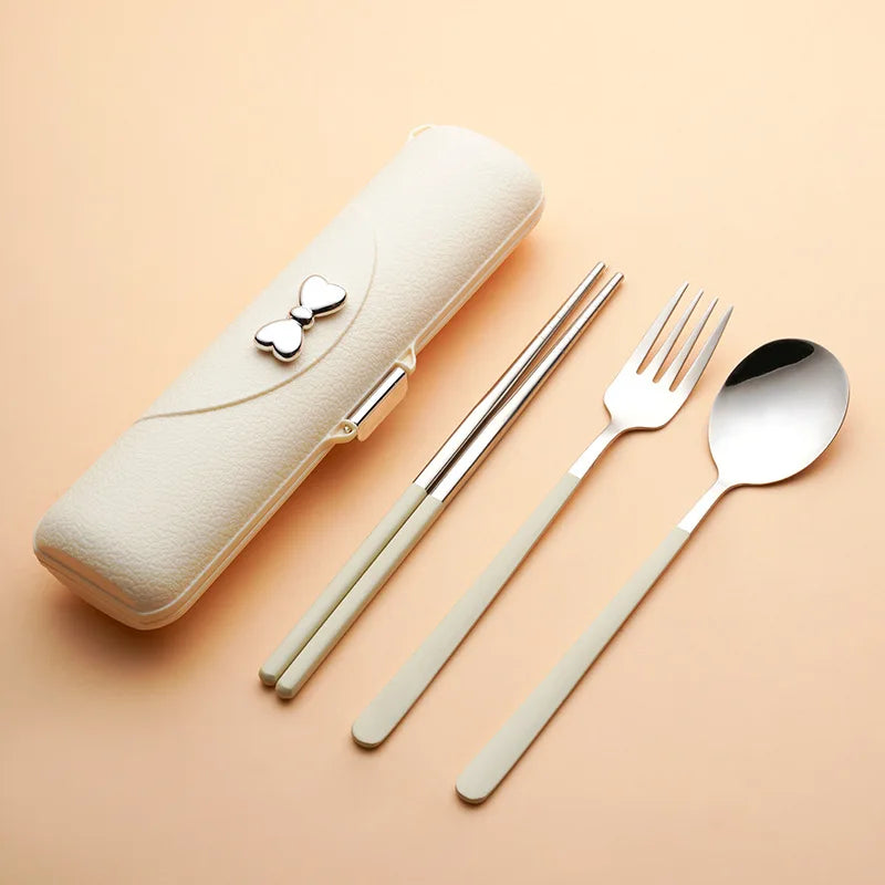 Stainless Steel Cutlery Set – Portable Flatware for Camping and Picnics