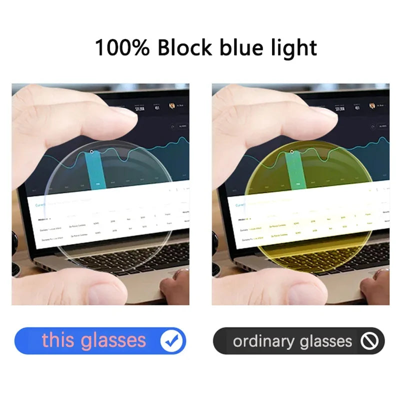 Metal Half-Frame Reading Glasses – Anti-Blue Light Eyewear for Business