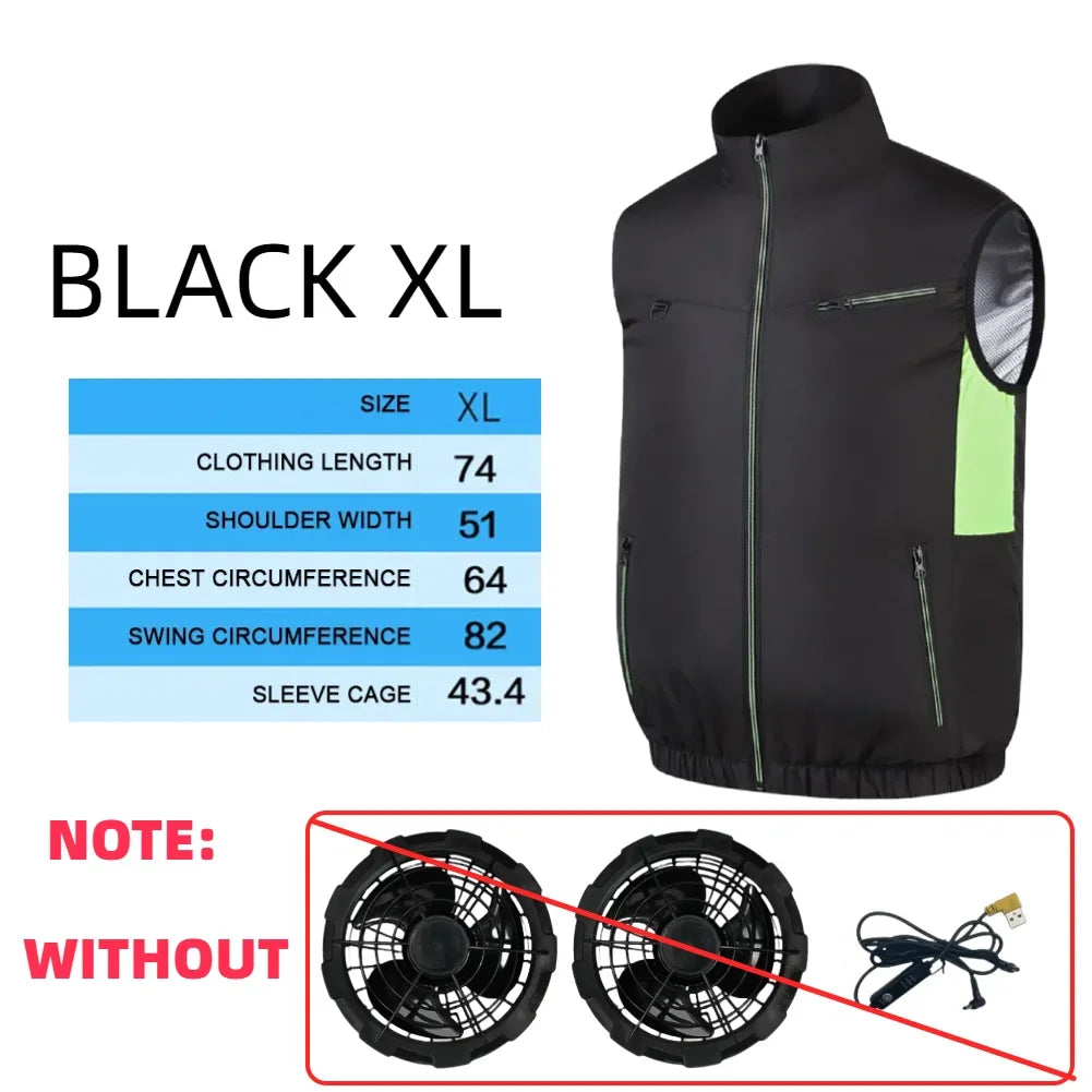 Cooling Fan Vest – Breathable Ice Workwear for Hot Weather Outdoor Labor