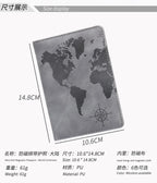 Personalized Passport Cover – RFID Blocking World Map Design for Travel