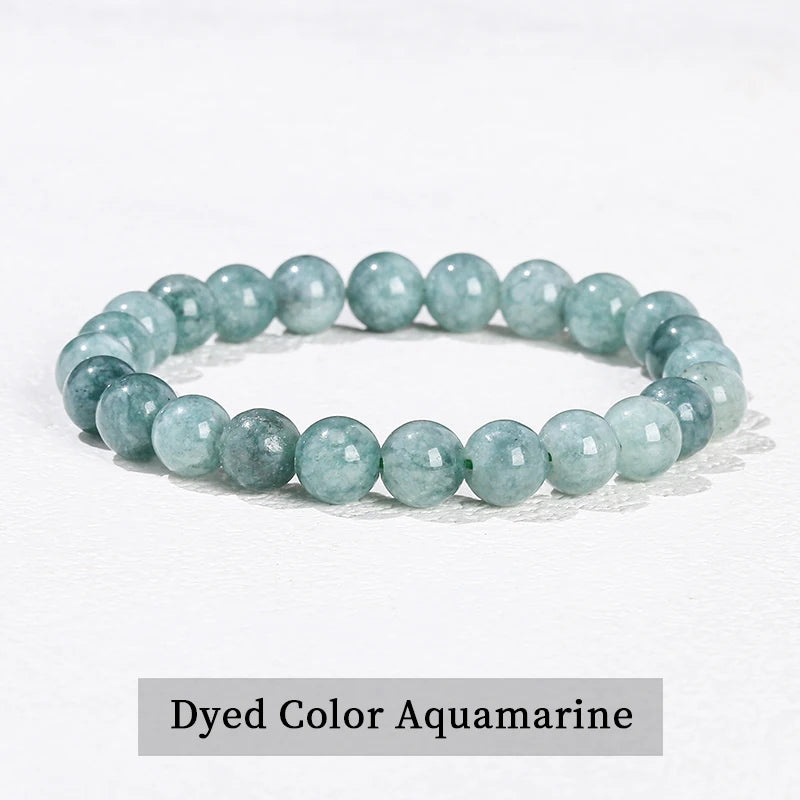 Natural Stone Bead Bracelet – Healing Crystal Gemstone Jewelry for Men and Women