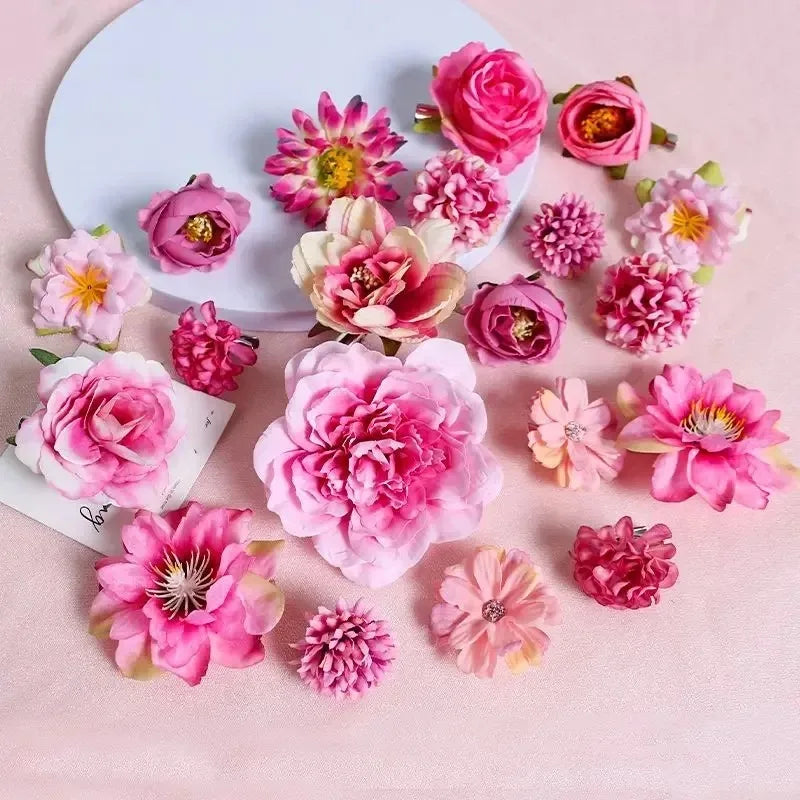 Mixed Silk Rose Artificial Flowers – Floral Decor for Weddings and DIY Crafts