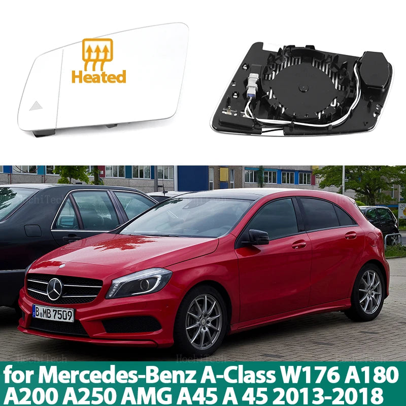 Heated Wing Mirror Glass – Replacement for Mercedes-Benz A-Class W176