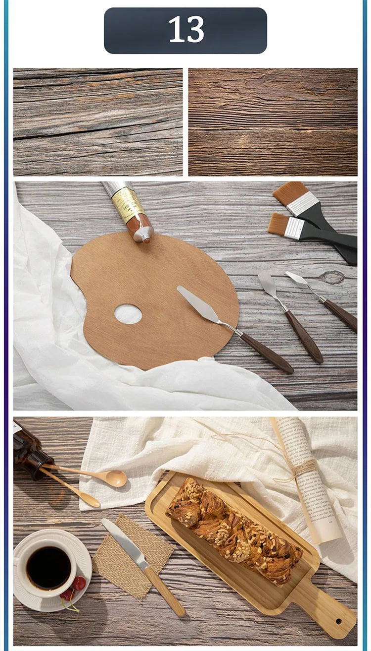 Marble Wood Grain Photography Backdrop – 57x87cm Waterproof Studio Props