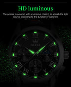 Leather Quartz Watch – Waterproof Noctilucent Timepiece for Business Men