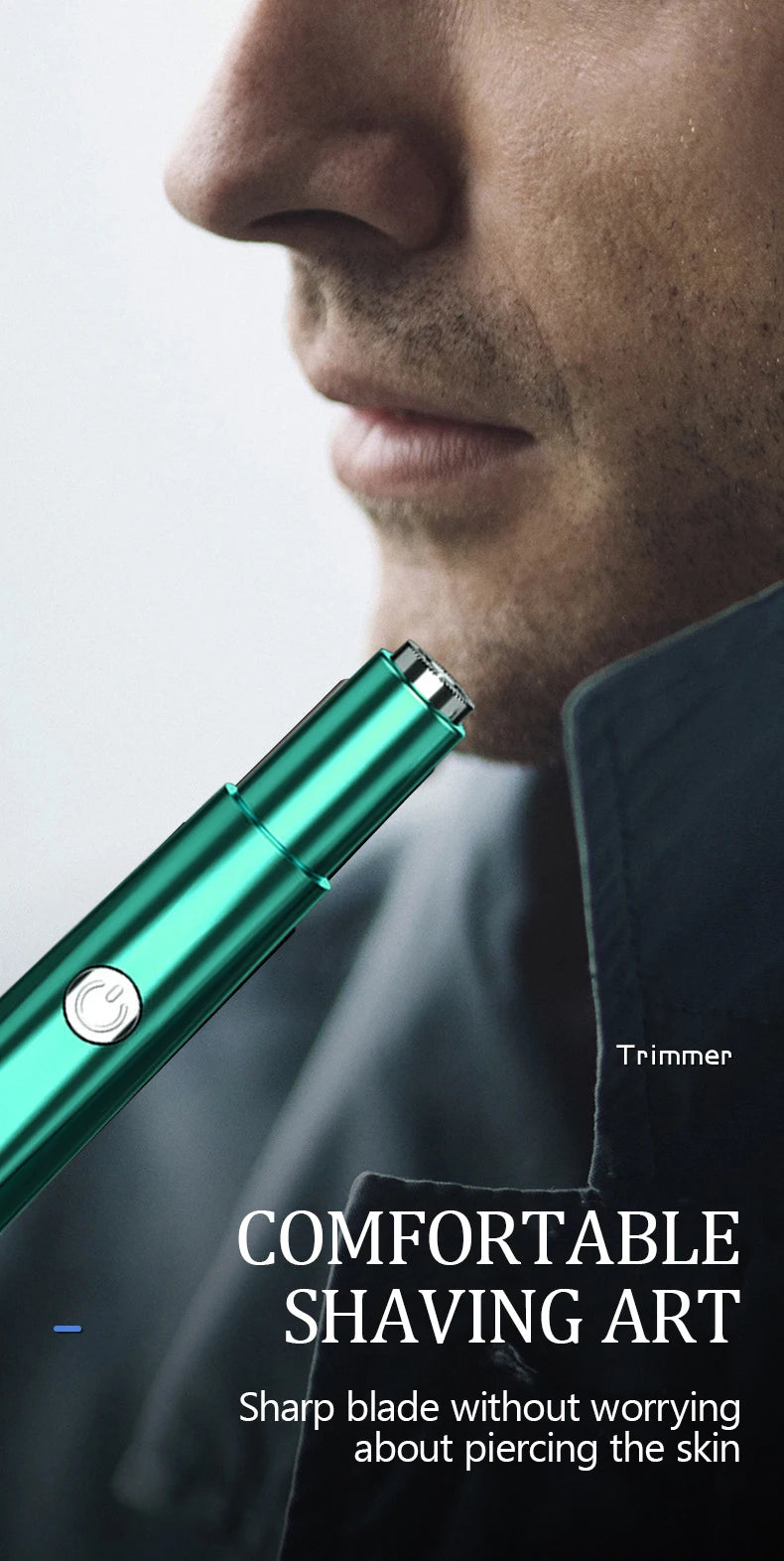 Electric Nose Hair Trimmer – Rechargeable Grooming Tool for Men