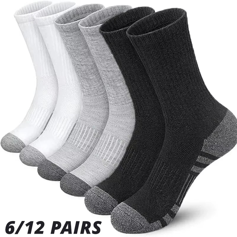 Athletic Football Socks – Soft Ground-Gripping Crew for Men's Gym Training