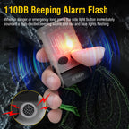Rechargeable LED Keychain Flashlight – UV and Buzzer for Outdoor Camping