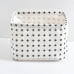 Foldable Cotton Linen Storage Basket – Small Desktop Organizer for Home