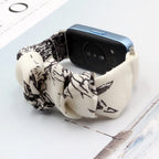 Printed Fabric Scrunchie Band – Soft Nylon Strap for Huawei Band 7 Women