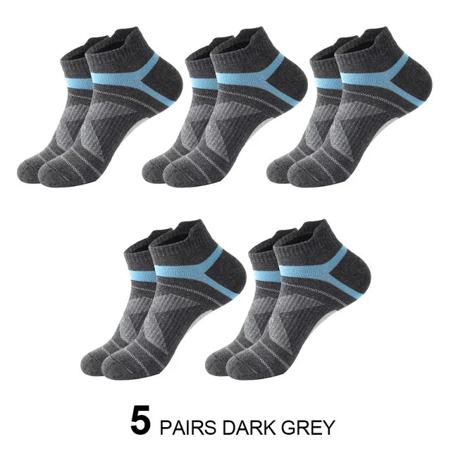 Breathable Cotton Ankle Socks – Men's Athletic Gear for Summer Outdoor Sports