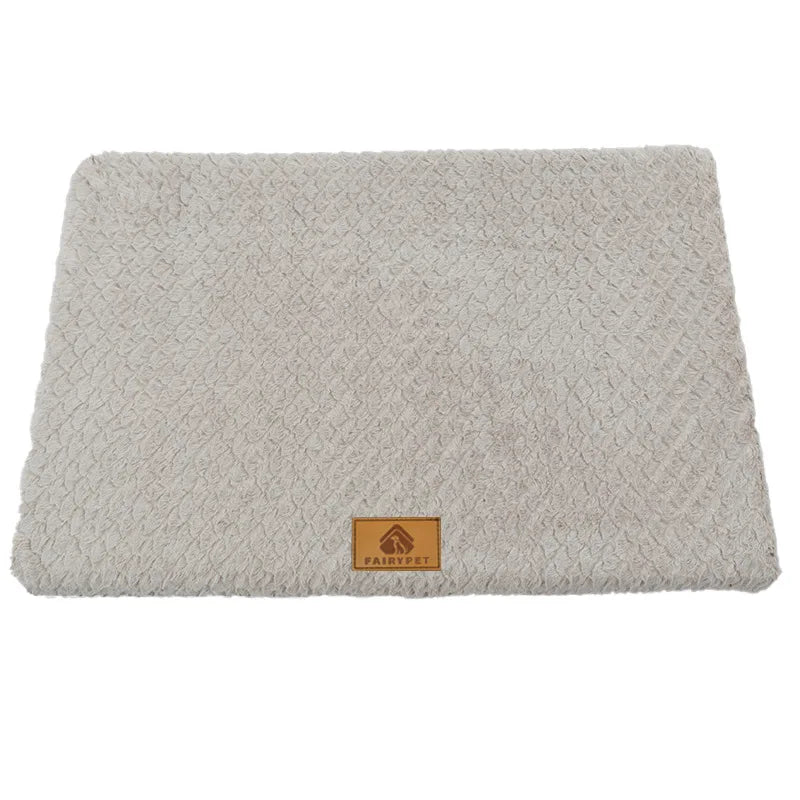 Orthopedic Foam Dog Bed – Removable Faux Fur Cover for Crates