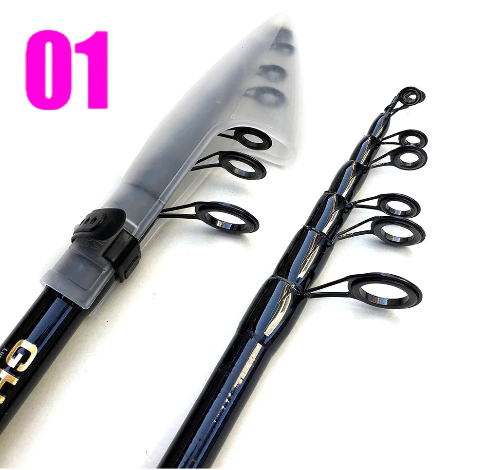 Telescopic Carbon Fishing Rod – Ultralight Spinning Pole for Outdoor Angling