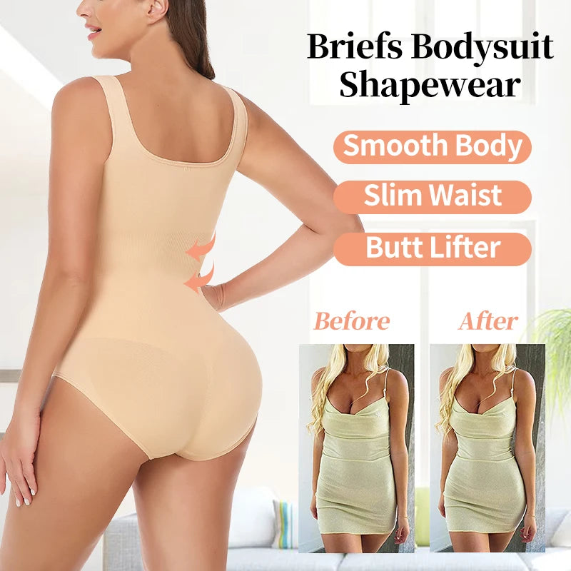 Tummy Control Shapewear Bodysuit – Invisible Slimming Underwear for Daily Wear