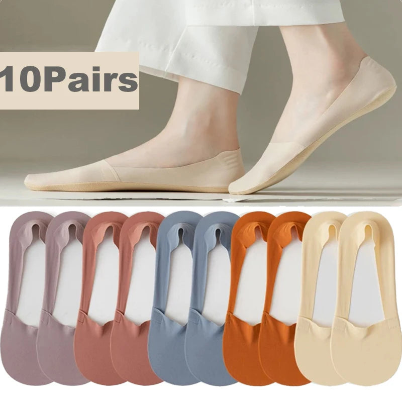 Cotton Invisible Low Cut Socks – Breathable Non-slip Liners for Casual Wear