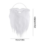 Faux White Santa Beard – Plush Costume Accessory for Kids and Adults