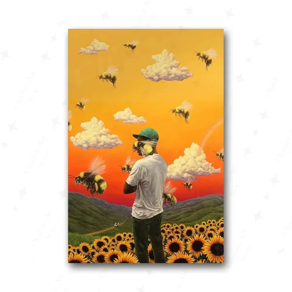 Frank Ocean Music Art Prints – Blonde Rap Poster Set for Bedroom Wall Decor