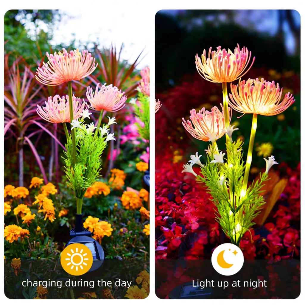 Solar Flower Stake Lights – Waterproof LED Garden Lamps for Outdoor Decoration