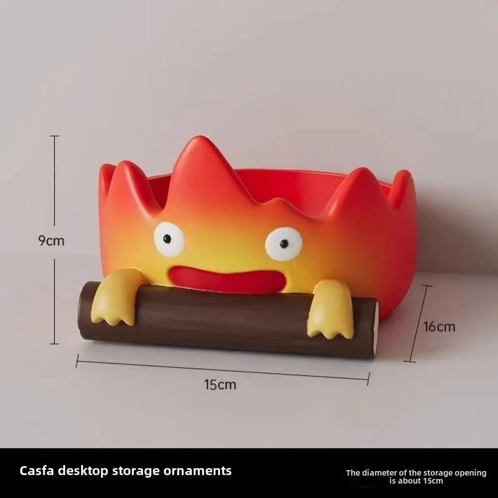 Calcifer Resin Key Holder – Cute Flame Statue for Entryway Home Decor