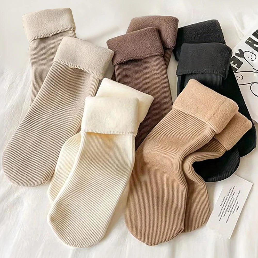 Thermal Cashmere Wool Socks – Thickened Winter Warmth for Snow Boots