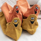 Embroidered Expression Ankle Socks – Kawaii Cotton Fashion for Casual Wear