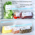 Leakproof Zipper Storage Bags – Fresh Keeping Food Organizers for Kitchen