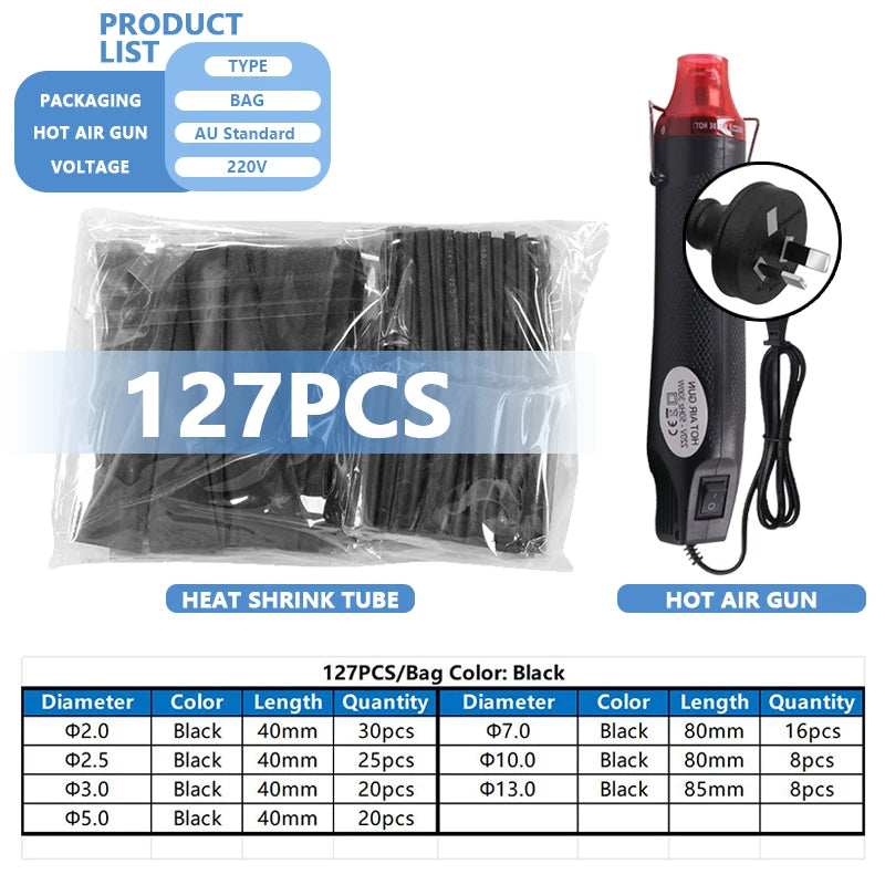 Heat Shrink Tubing Kit – Waterproof Electric Wire Insulation for Cable Repair